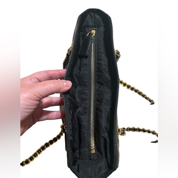 Prada Black Leather Chain Shoulder Bag GUC - Picture 10 of 13